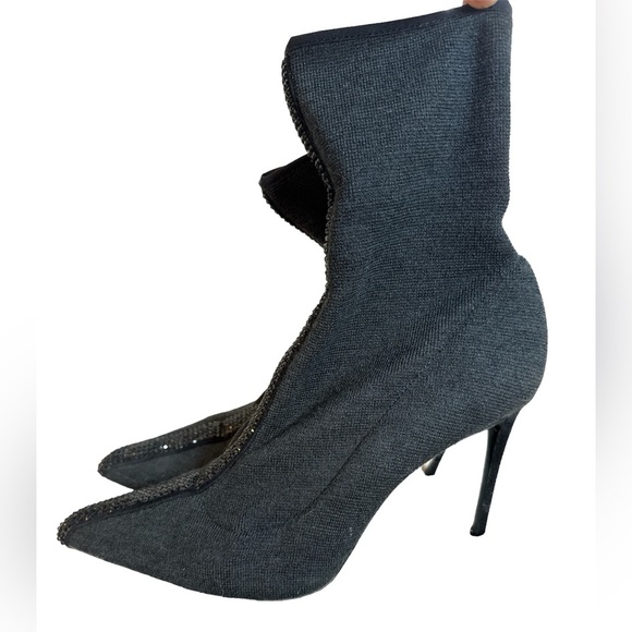 Le Silla, Limited Edition, Grey Crystal, Ankle Boot, Made in Italy, 8-8.5 (38.5) - Picture 5 of 12